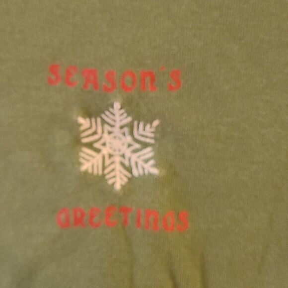 Large Old Navy Green Christmas Long Sleeve Top - Picture 2 of 5